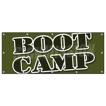 Signmission BOOT CAMP BANNER SIGN fitness run trainer weights gym sports extreme B-120 Boot Camp